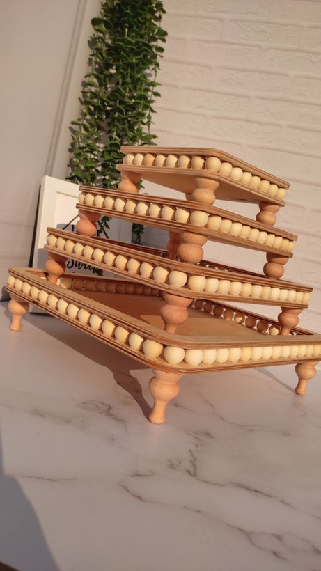 سرویس پذیرایی چوبی مهره دار پایه خراطی